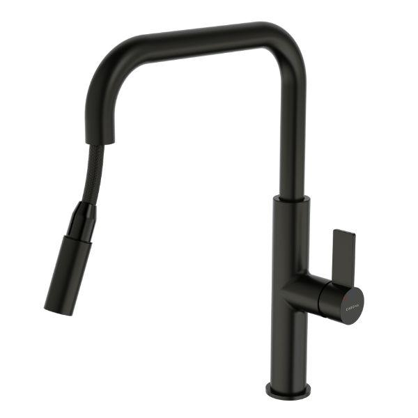 Caroma Urbane II Pull Out Sink Mixer - Black Matte