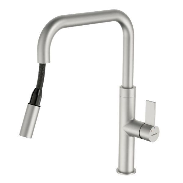 Caroma Urbane II Pull Out Sink Mixer - Brushed Nickel