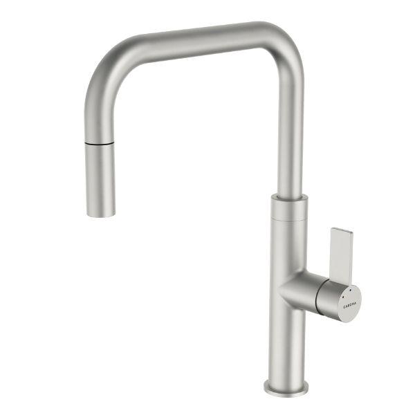 Caroma Urbane II Pull Out Sink Mixer - Brushed Nickel