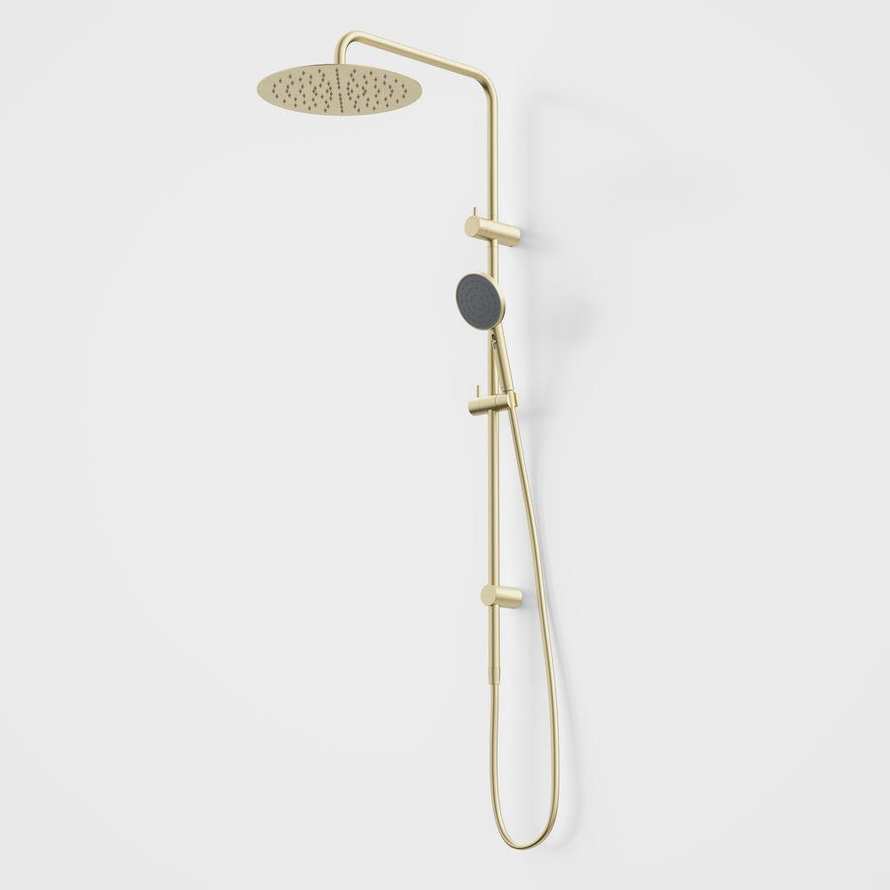 Caroma Urbane II Rail Shower with 300mm Overhead - Brushed Brass