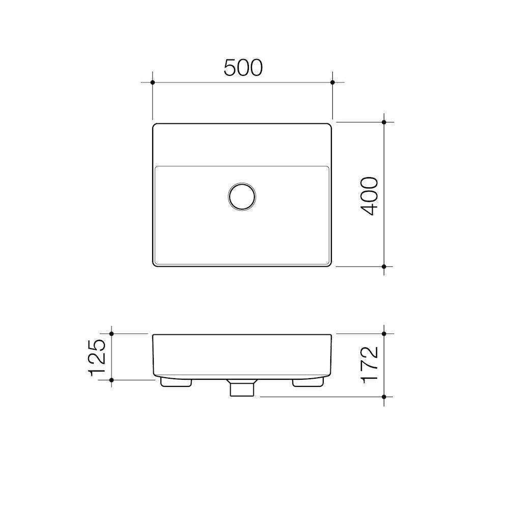 Caroma Urbane II Semi Recessed Basin