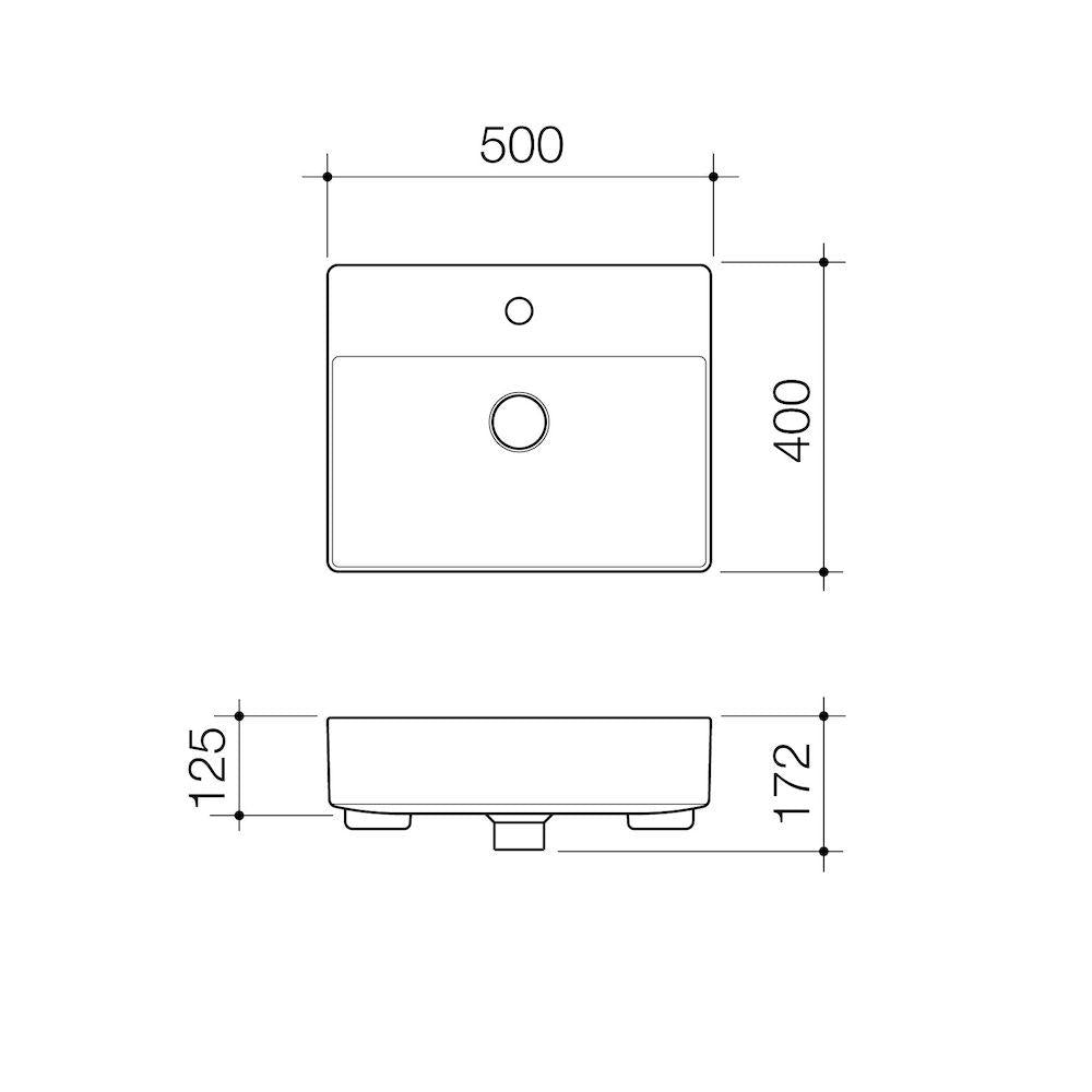 Caroma Urbane II Semi Recessed Basin