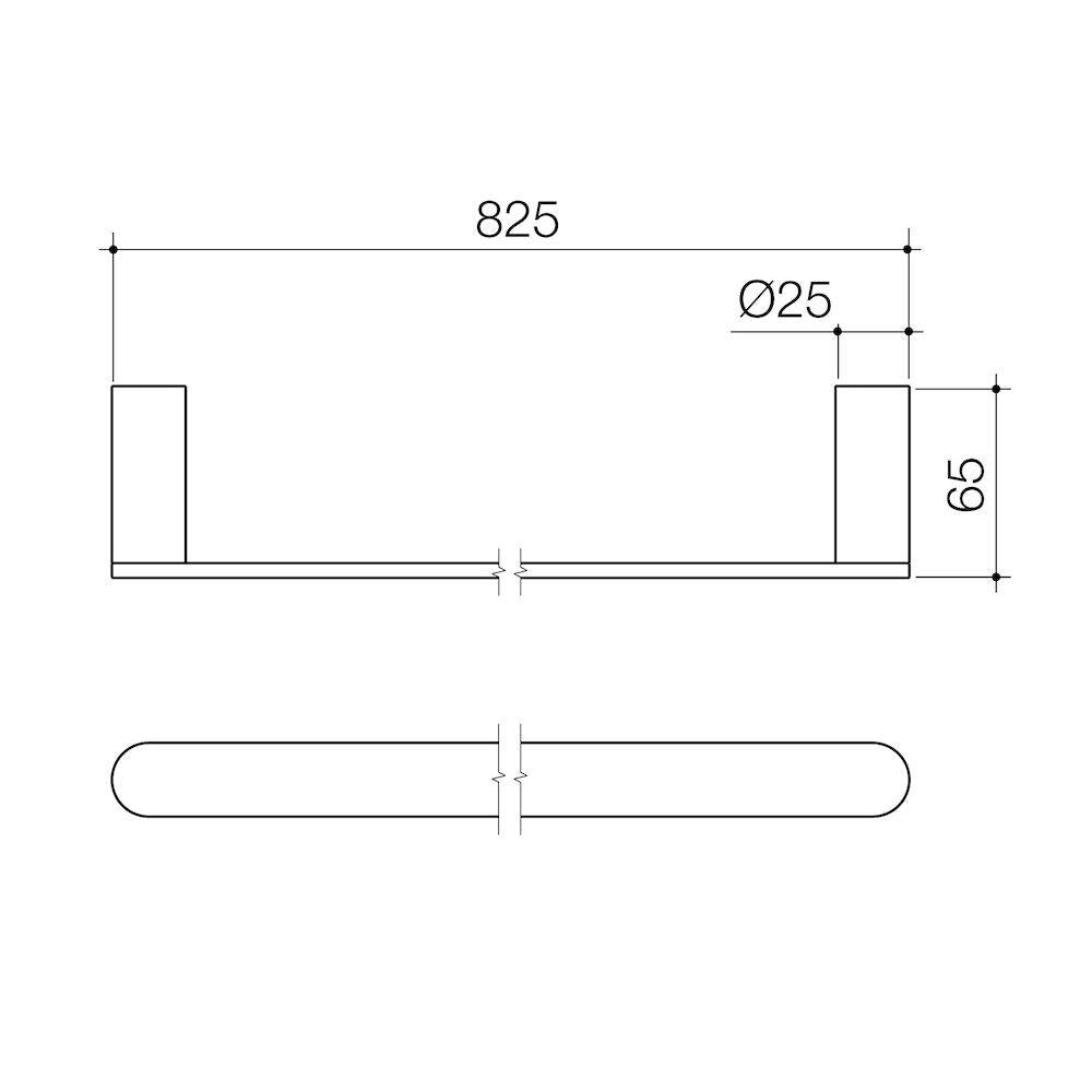 Caroma Urbane II Single Towel Rail - Brushed Brass