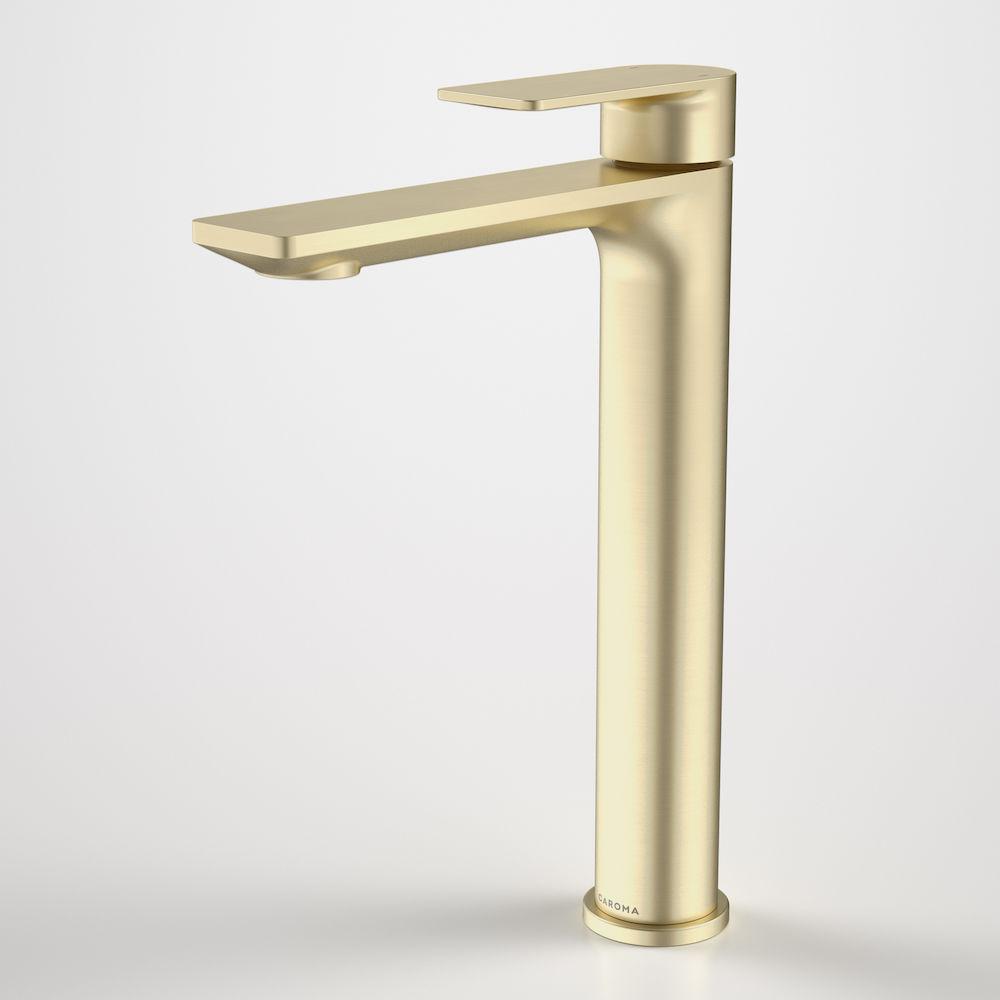 Caroma Urbane II Tower Basin Mixer - Brushed Brass