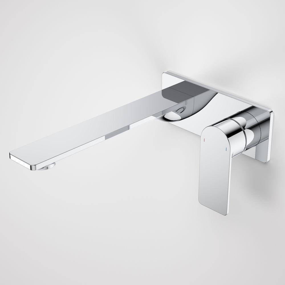 Caroma Urbane II Wall Basin/Bath Mixer Square Plate - Chrome