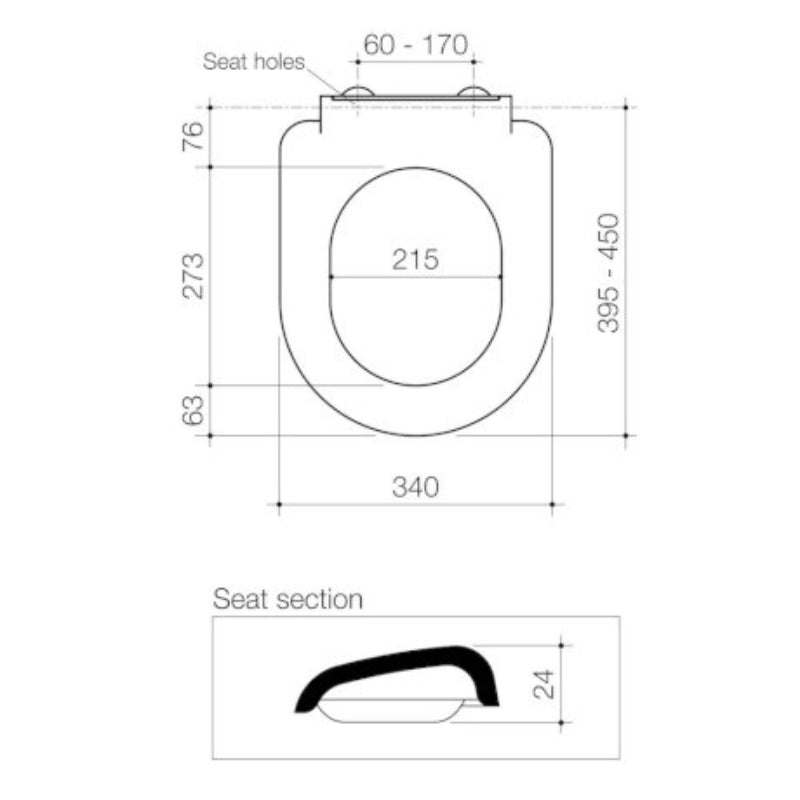 Caroma Xena Soft Close Toilet Seat