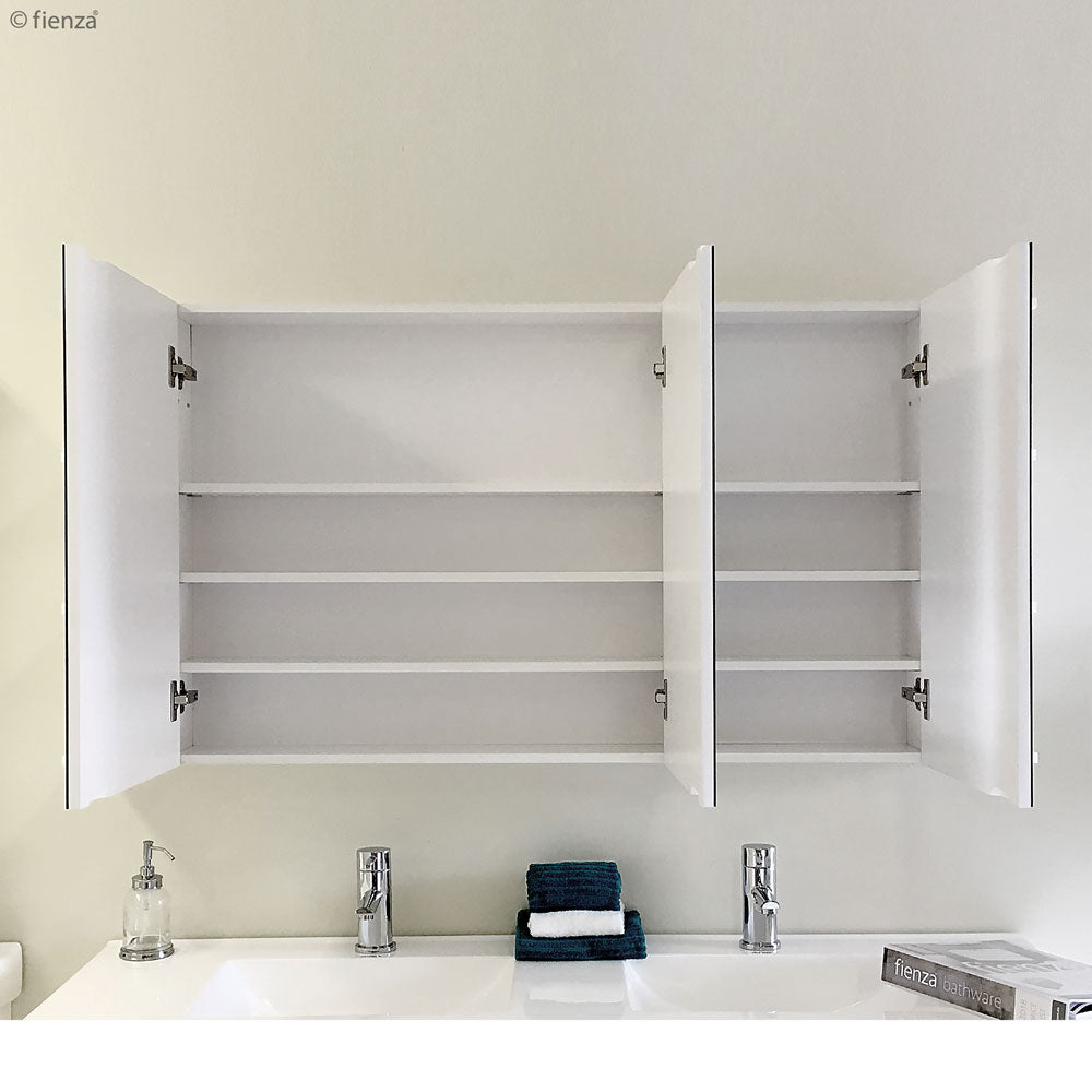 Fienza 1200 Bevel Edge Mirror Cabinet - 1 Side Shelf