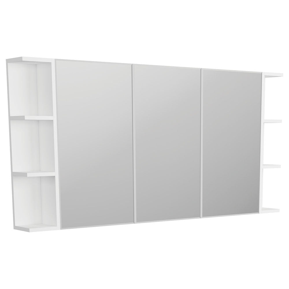 Fienza 1200 Bevel Edge Mirror Cabinet - 2 Side Shelves