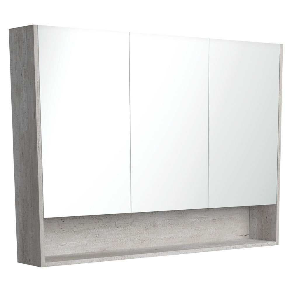 Fienza 1200 Mirror Cabinet with Display Shelf - Industrial