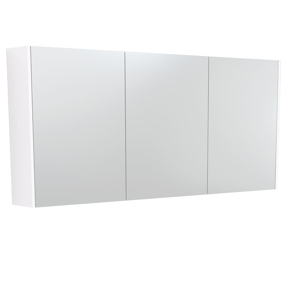 Fienza 1500 Mirror Cabinet with Gloss White Side Panels