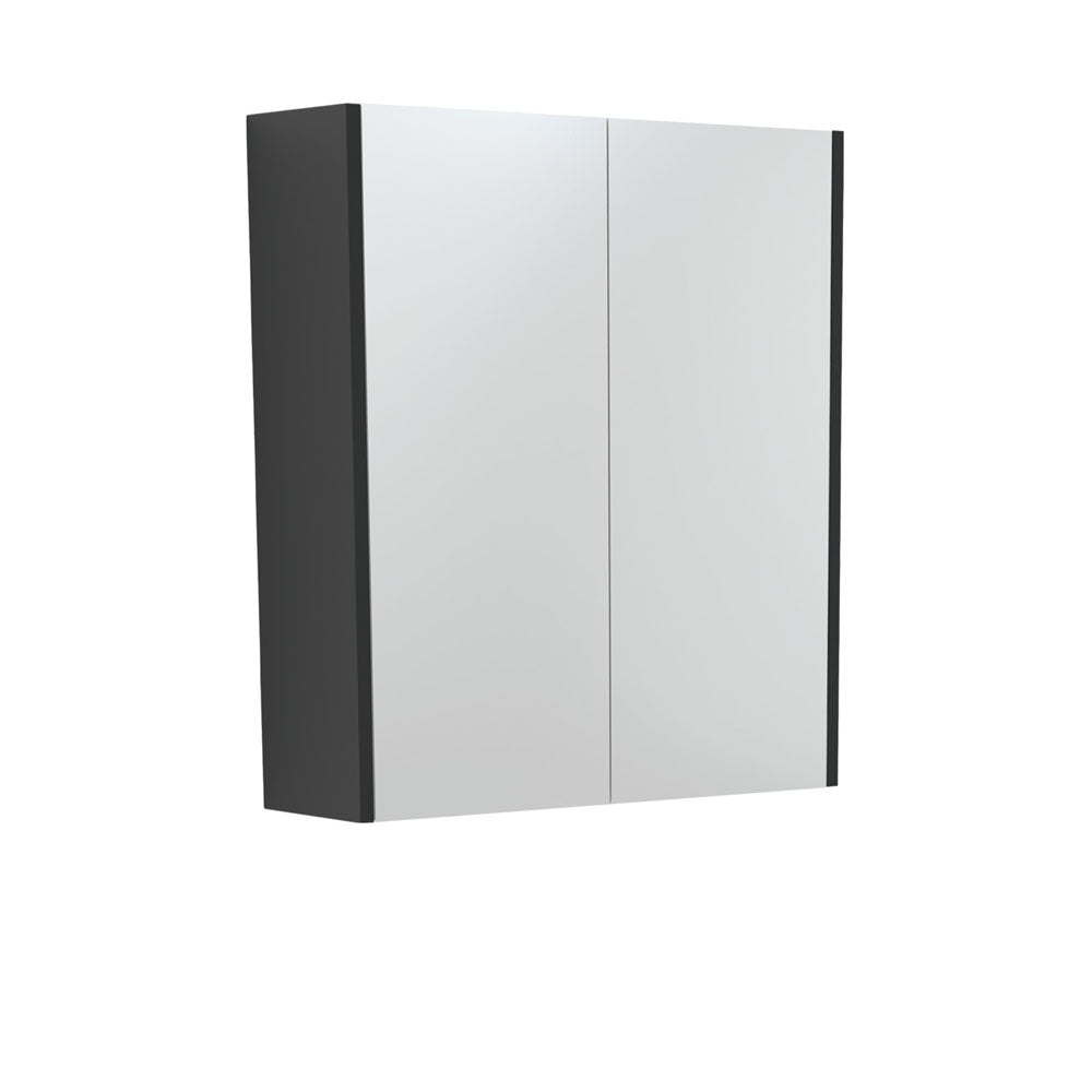 Fienza 600 Mirror Cabinet with Satin Black Side Panels