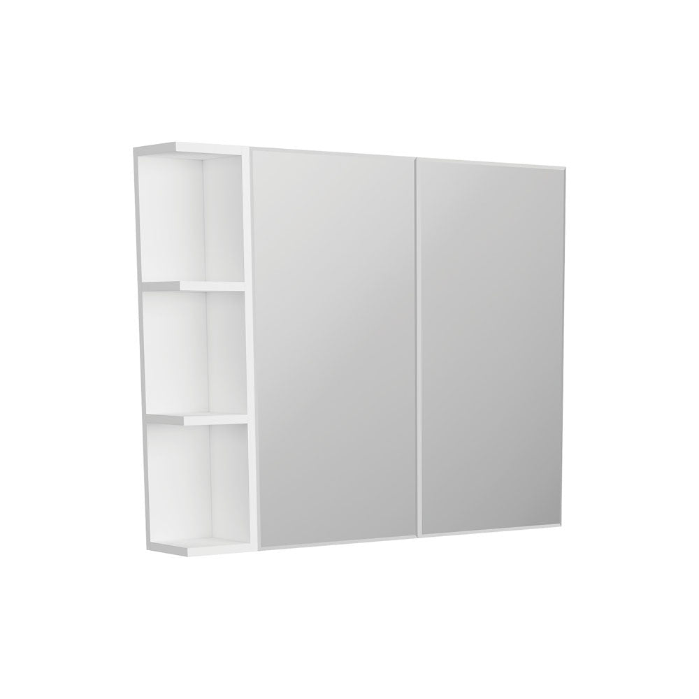 Fienza 750 Bevel Edge Mirror Cabinet - 1 Side Shelf