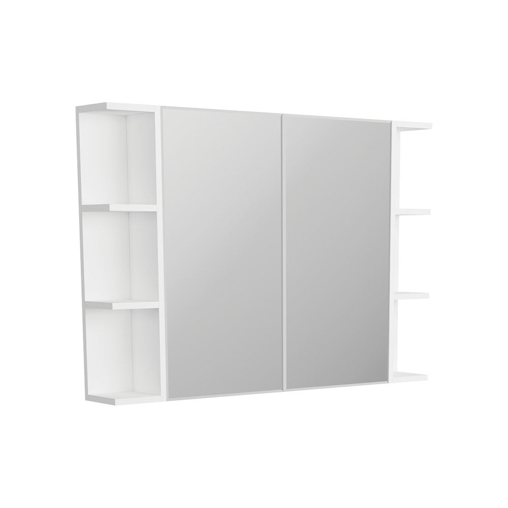 Fienza 750 Bevel Edge Mirror Cabinet - 2 Side Shelves