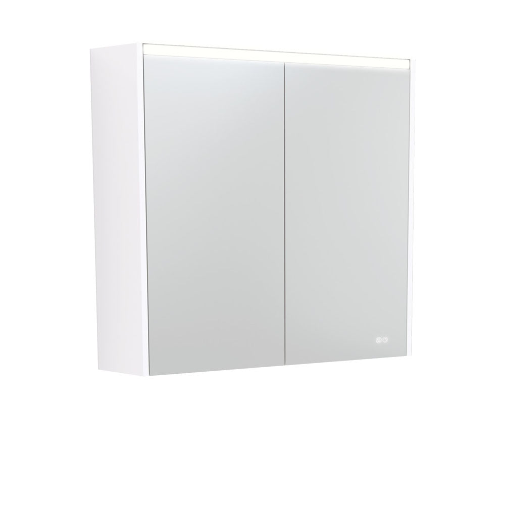 Fienza 750 LED Mirror Cabinet with Gloss White Side Panels