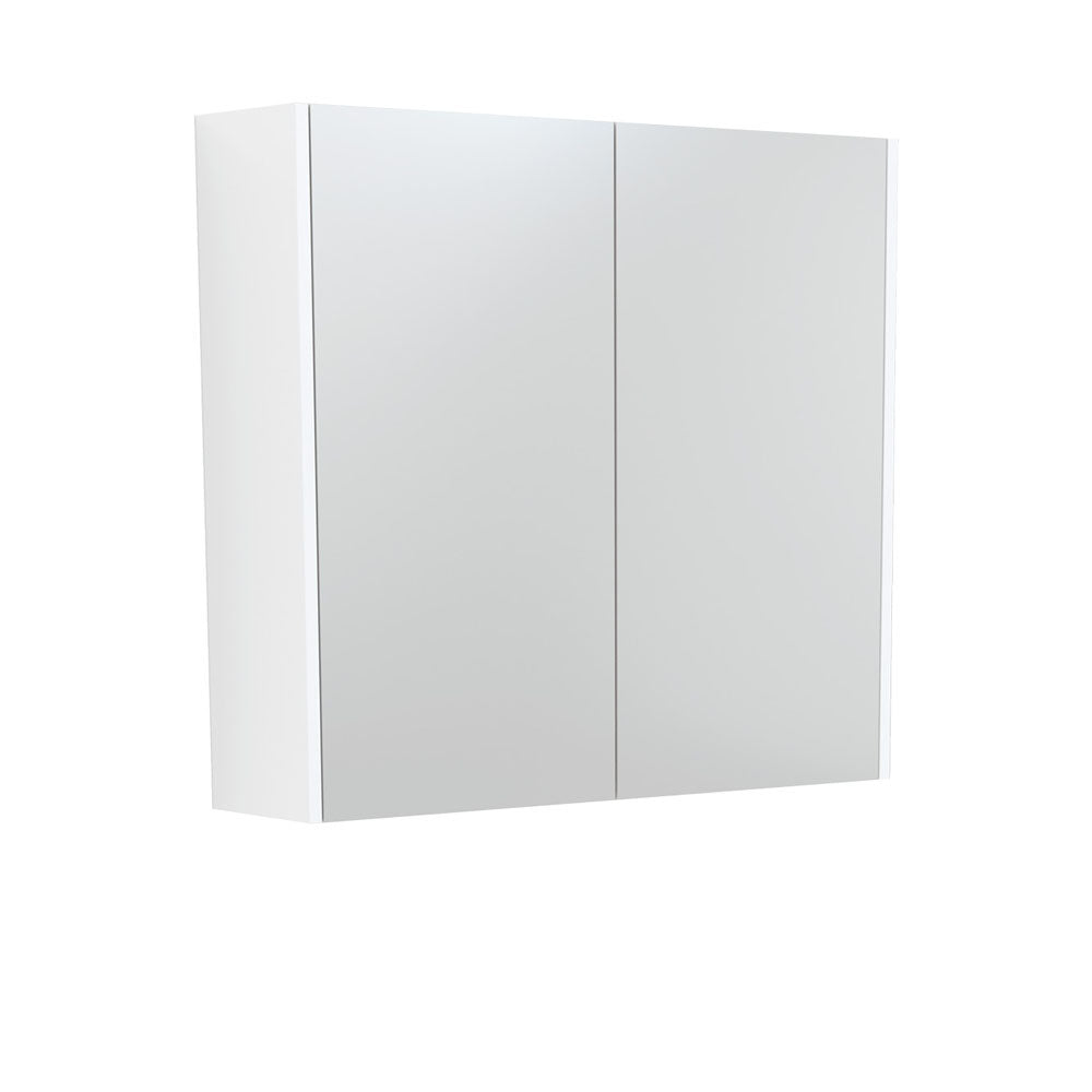 Fienza 750 Mirror Cabinet with Satin White Side Panels