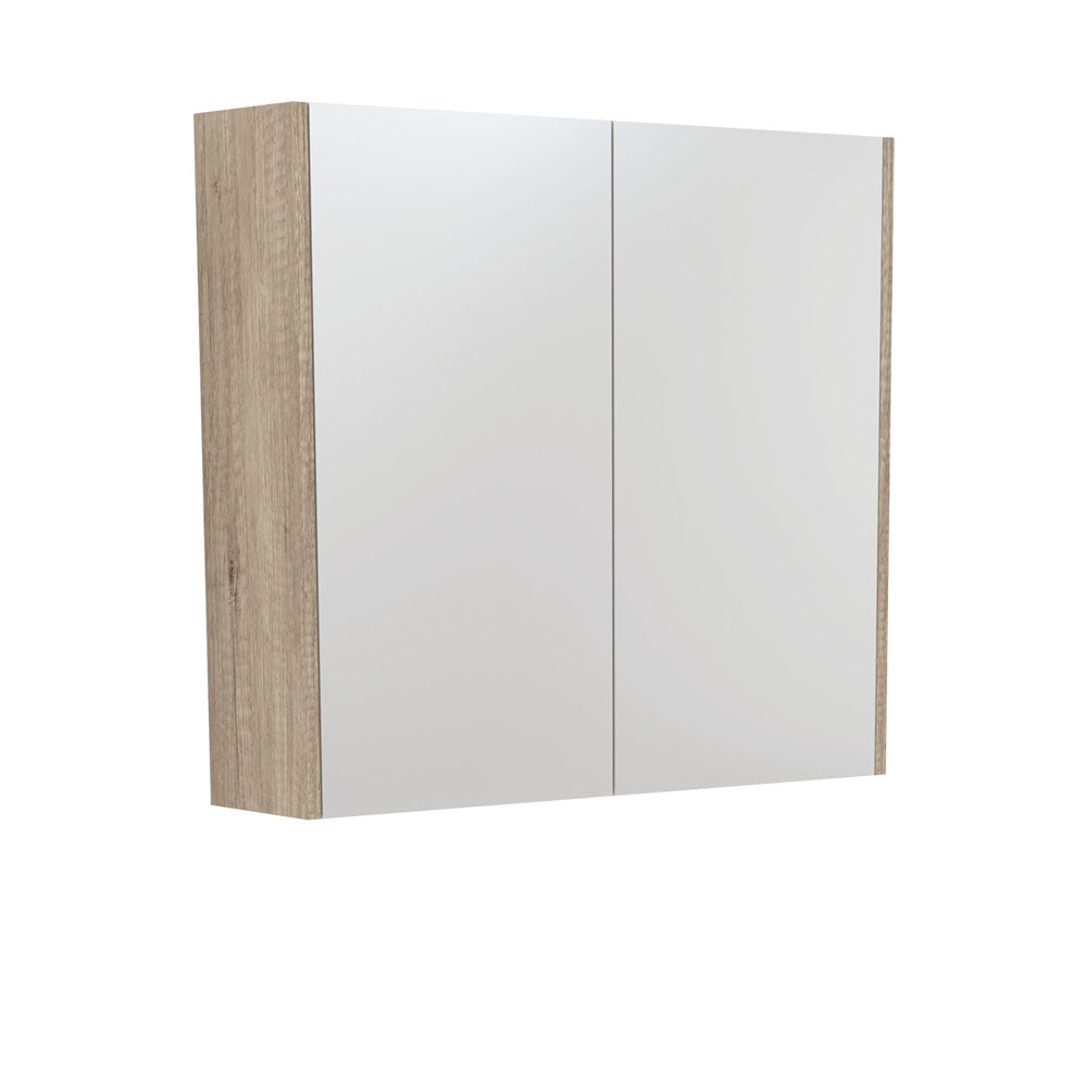 Fienza 750 Mirror Cabinet with Scandi Oak Side Panels