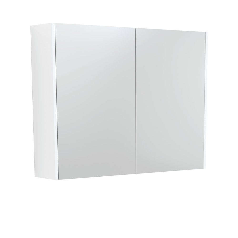 Fienza 900 Mirror Cabinet with Satin White Side Panels