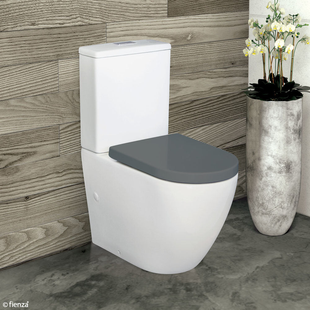 Fienza Alix Back-to-Wall Toilet Suite - Grey Seat