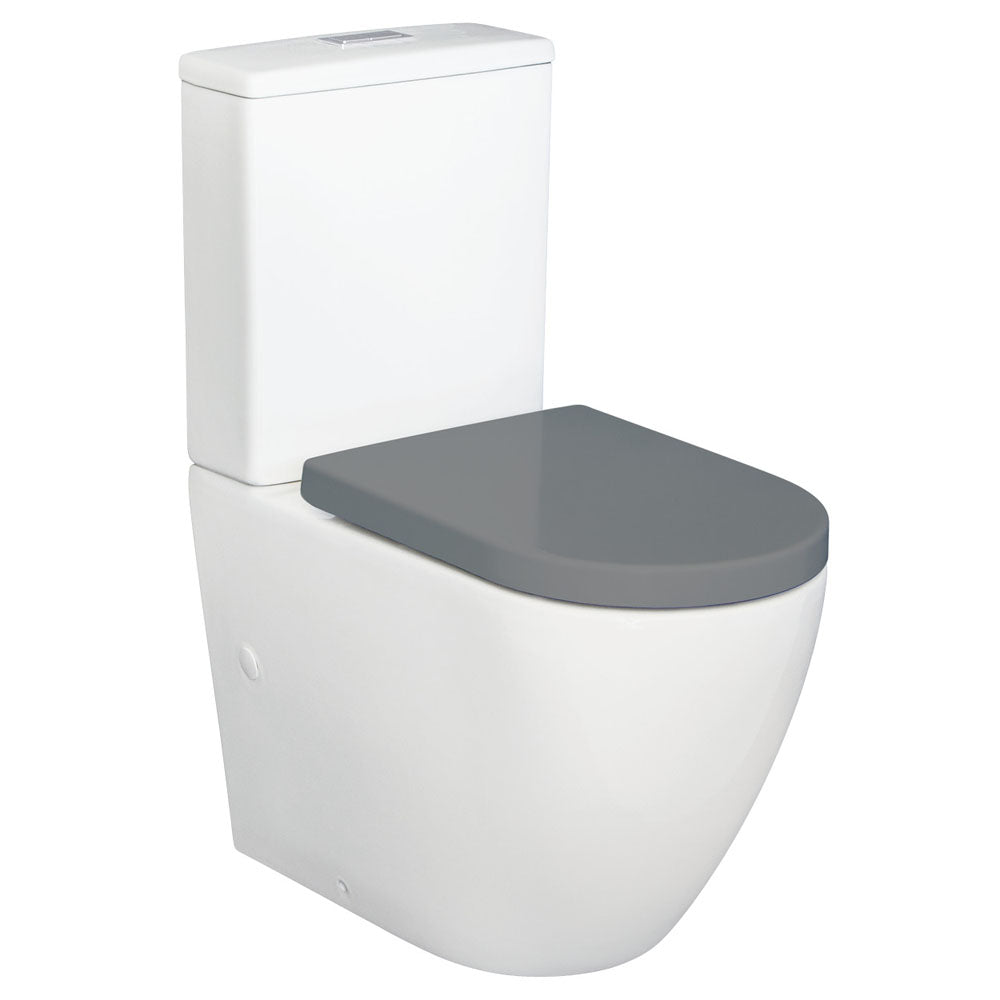 Fienza Alix Back-to-Wall Toilet Suite - Grey Seat