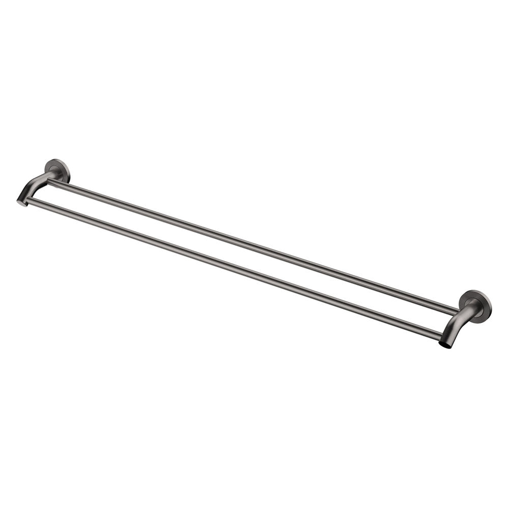 Fienza Axle 900mm Double Towel Rail - Gun Metal