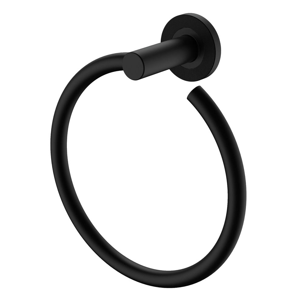 Fienza Axle Hand Towel Ring - Matte Black