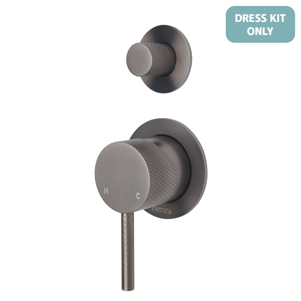 Fienza Axle Wall Diverter Mixer Dress Kit - Gun Metal - Small Round Plate