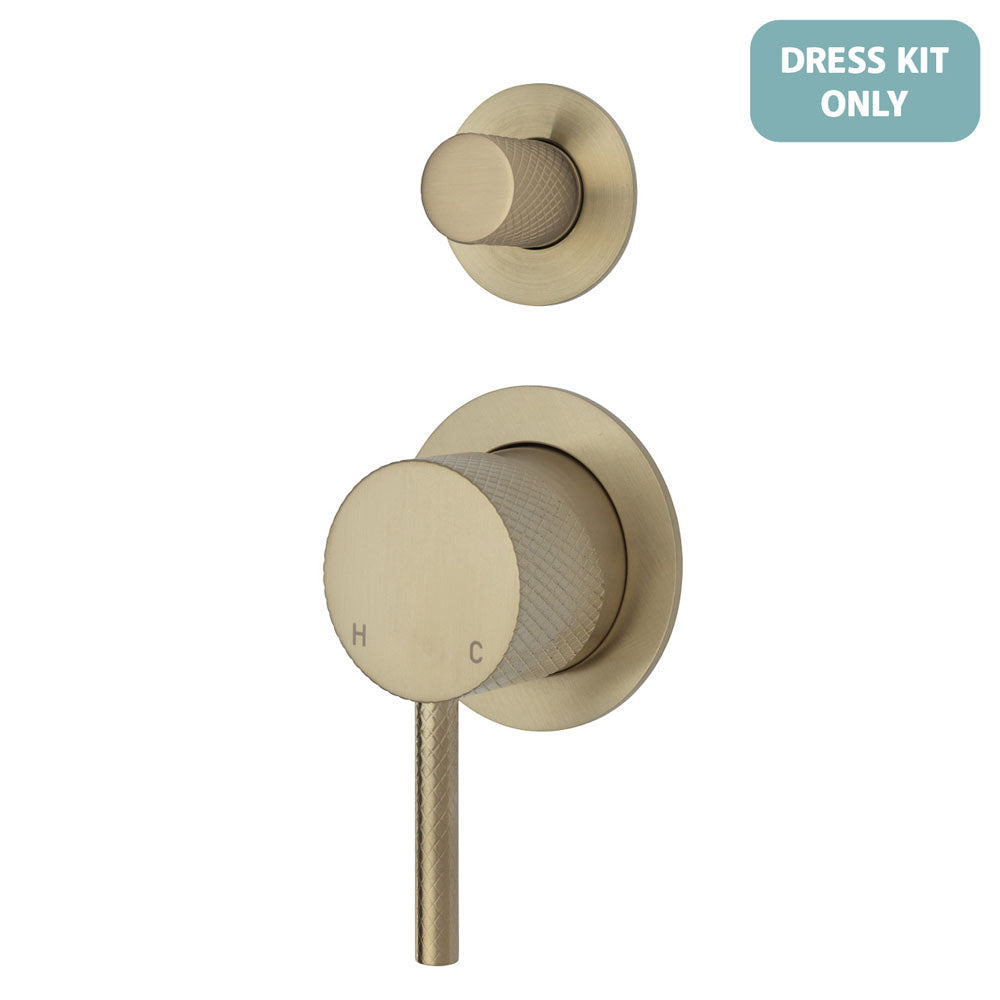 Fienza Axle Wall Diverter Mixer Dress Kit - Urban Brass - Small Round Plate