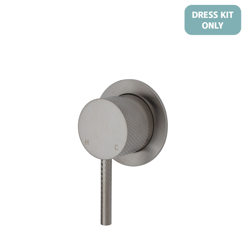 Fienza Axle Wall Mixer Dress Kit - Brushed Nickel - Small Round Plate