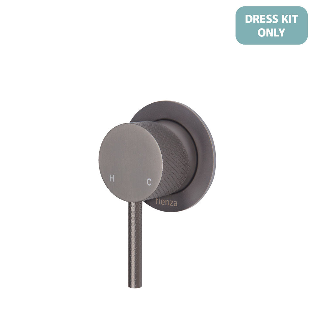 Fienza Axle Wall Mixer Dress Kit - Gun Metal - Small Round Plate