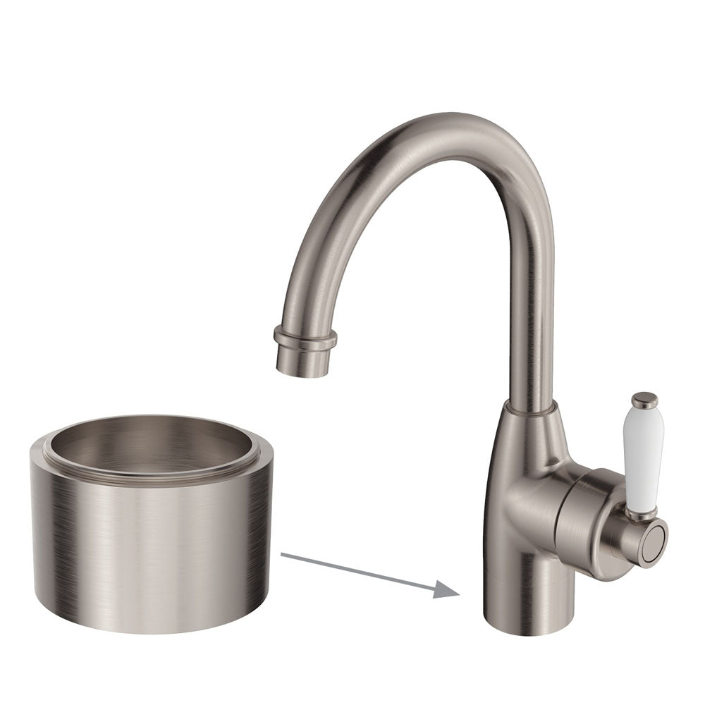 Fienza Eleanor 30mm Base Riser for Basin Mixers - Brushed Nickel