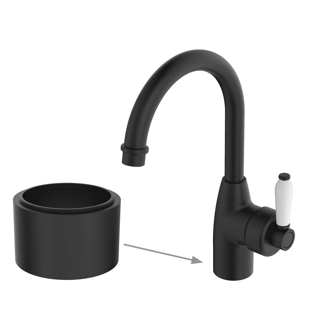 Fienza Eleanor 30mm Base Riser for Basin Mixers - Matte Black