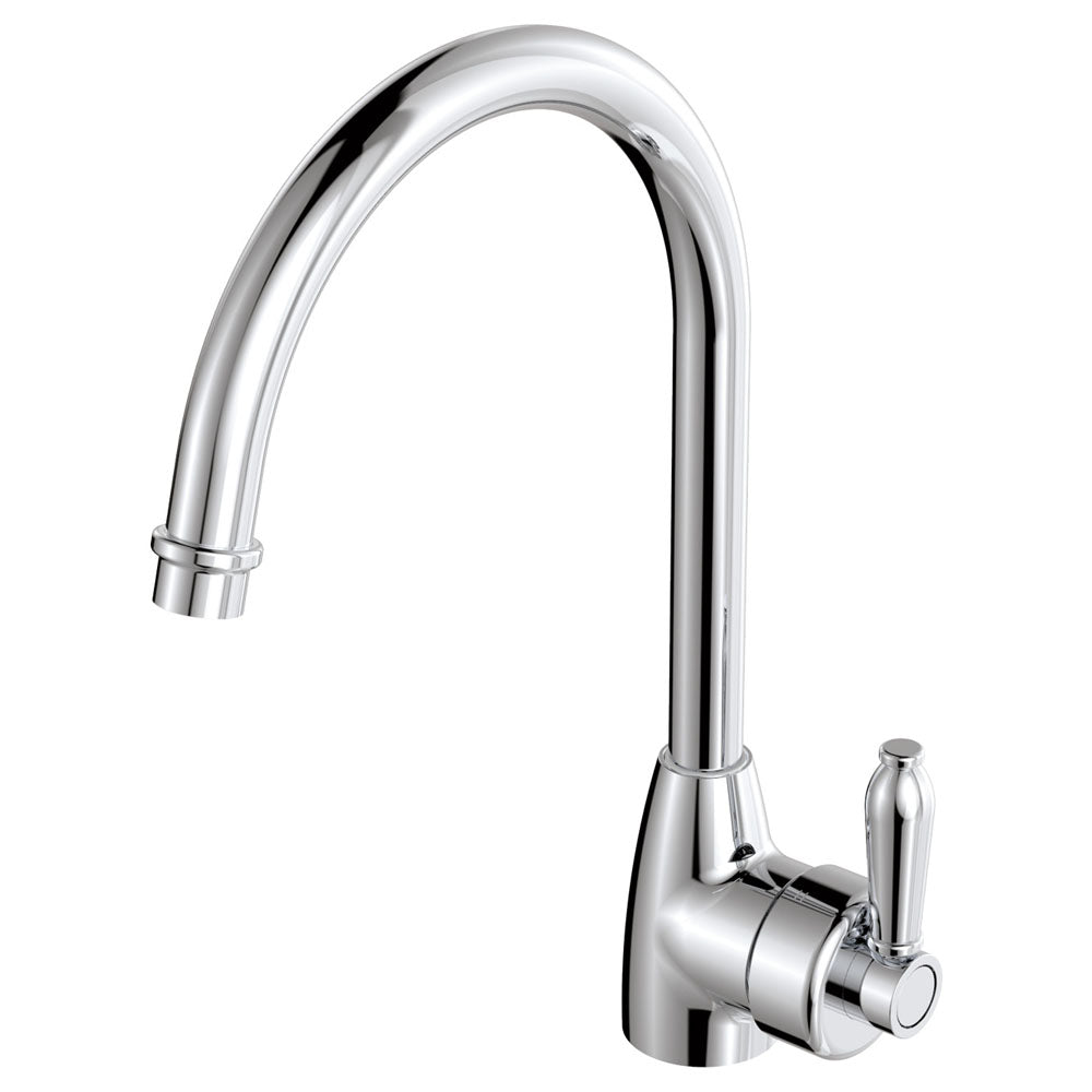 Fienza Eleanor Gooseneck Sink Mixer - Chrome / Chrome