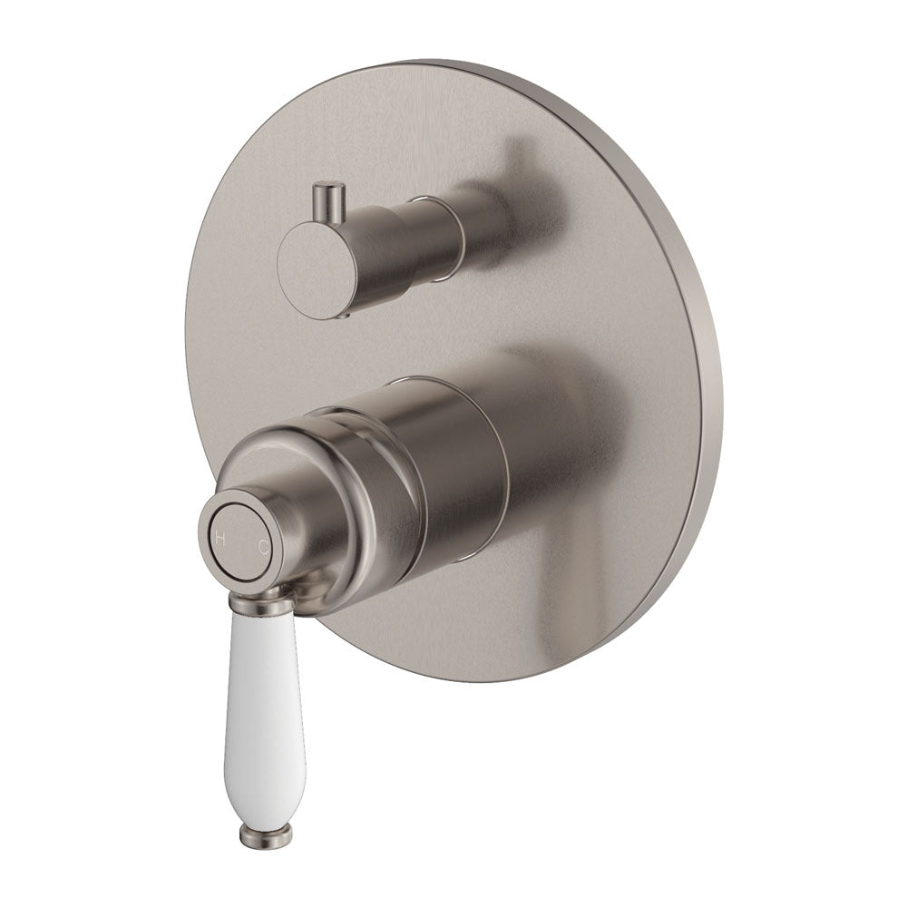 Fienza Eleanor Wall Diverter Mixer - Brushed Nickel / Ceramic