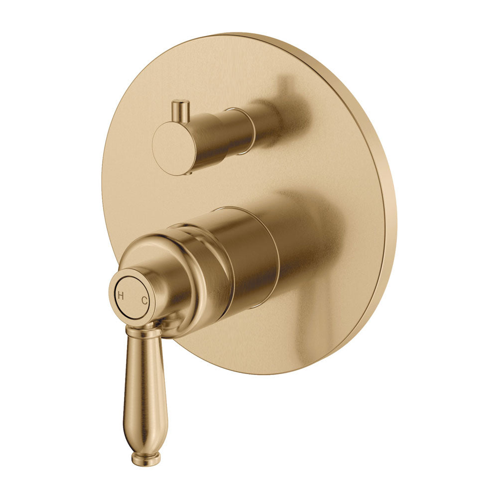 Fienza Eleanor Wall Diverter Mixer - Urban Brass / Urban Brass