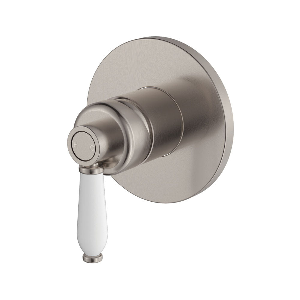 Fienza Eleanor Wall Mixer - Brushed Nickel / Ceramic