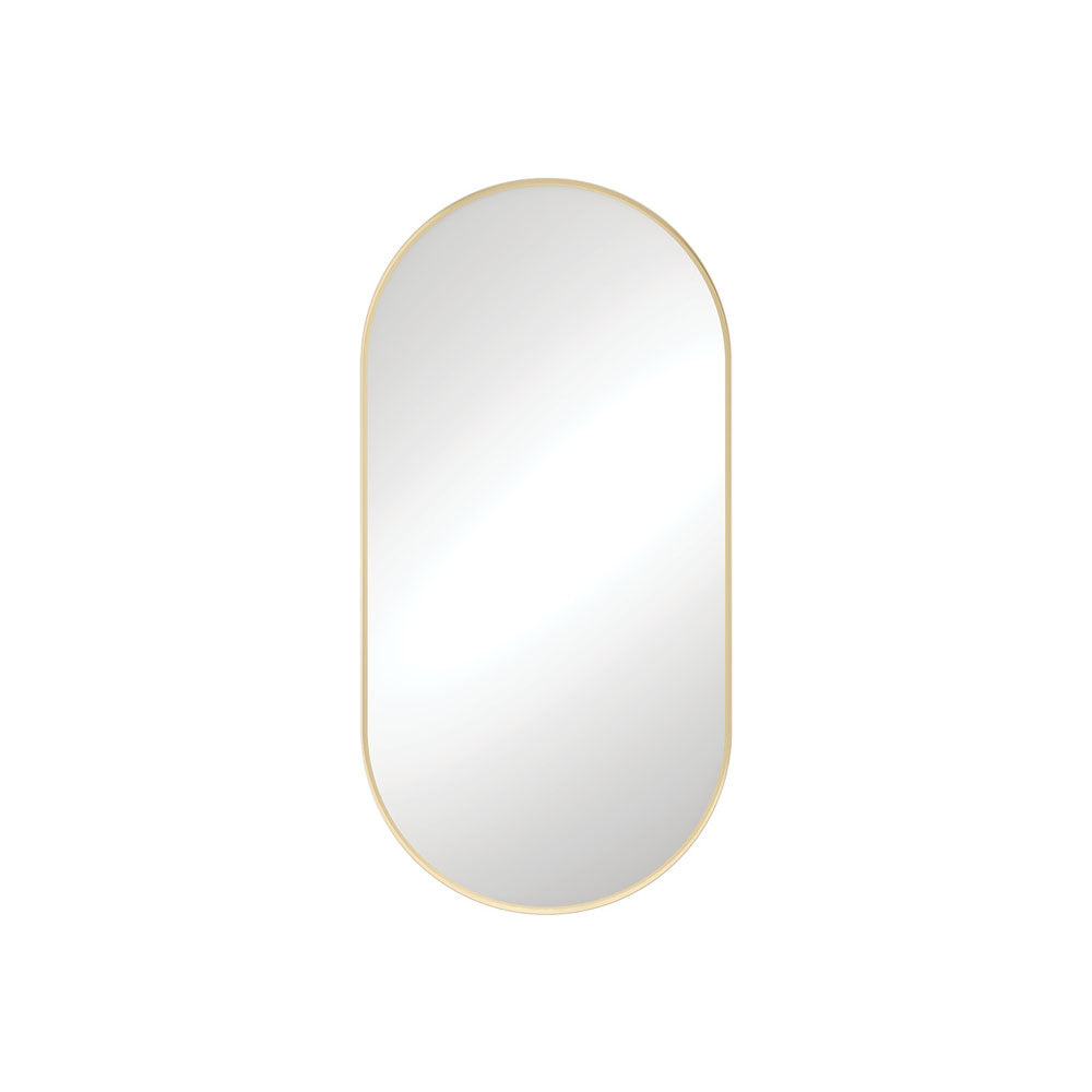 Fienza Empire Urban Brass Framed Mirror - 450 x 900mm