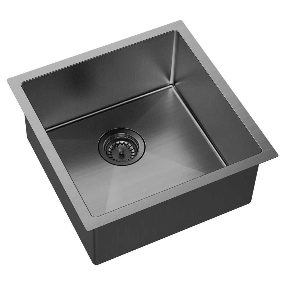 Fienza Hana 32L Single Kitchen Sink - PVD Carbon Metal