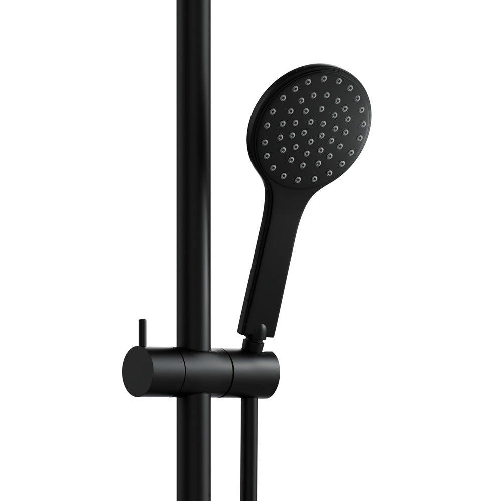 Fienza Hustle Care Matte Black Inverted T Rail Shower - Left-Hand