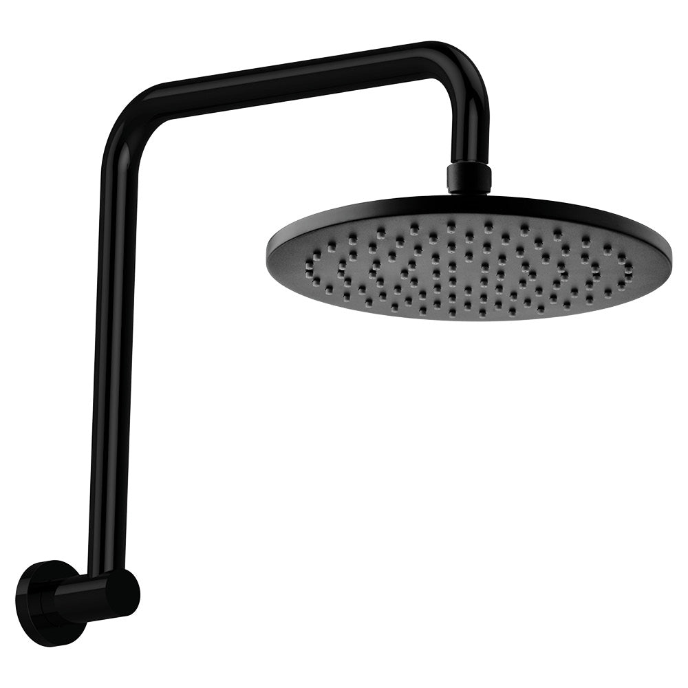 Fienza Hustle Round Gooseneck Shower Arm Set - Matte Black