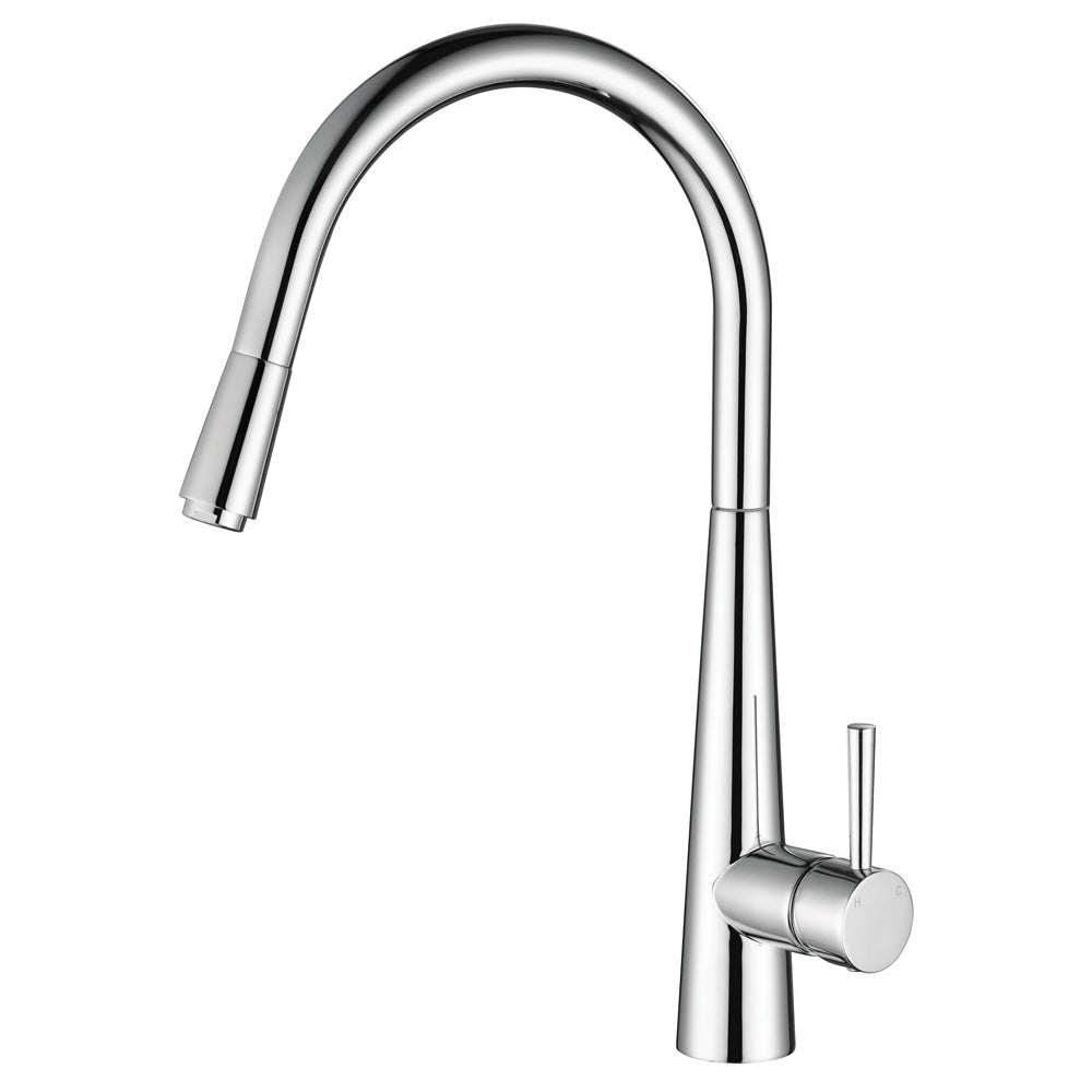 Fienza Isabella Deluxe Gooseneck Pull-Out Kitchen Mixer - Chrome