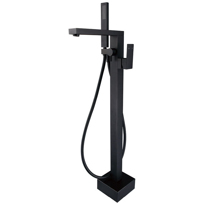 Fienza Jet Matte Black Floor Standing Mixer & Shower