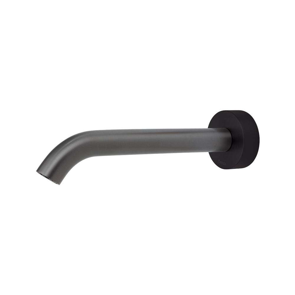 Fienza Kaya 180mm Basin/Bath Outlet - Gun Metal - Matte Black Plate