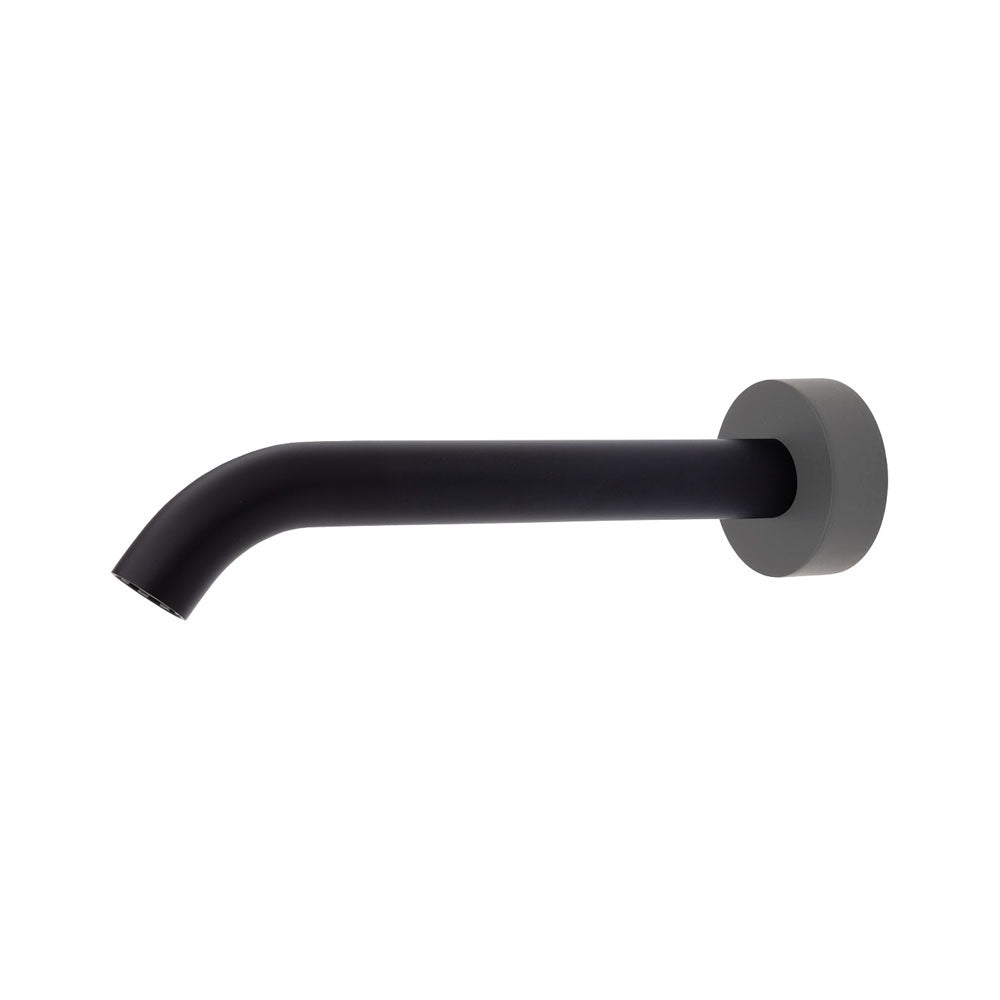 Fienza Kaya 180mm Basin/Bath Outlet - Matte Black - Gun Metal Plate