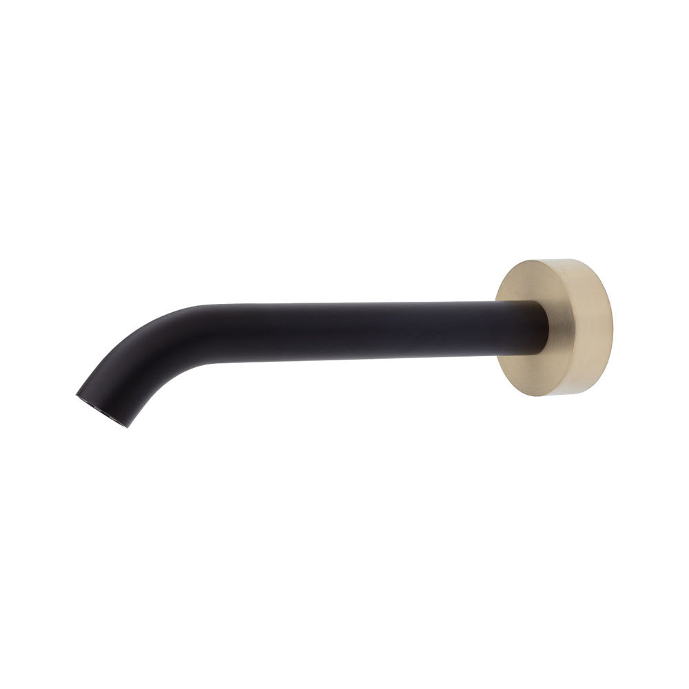 Fienza Kaya 180mm Basin/Bath Outlet - Matte Black - Urban Brass Plate