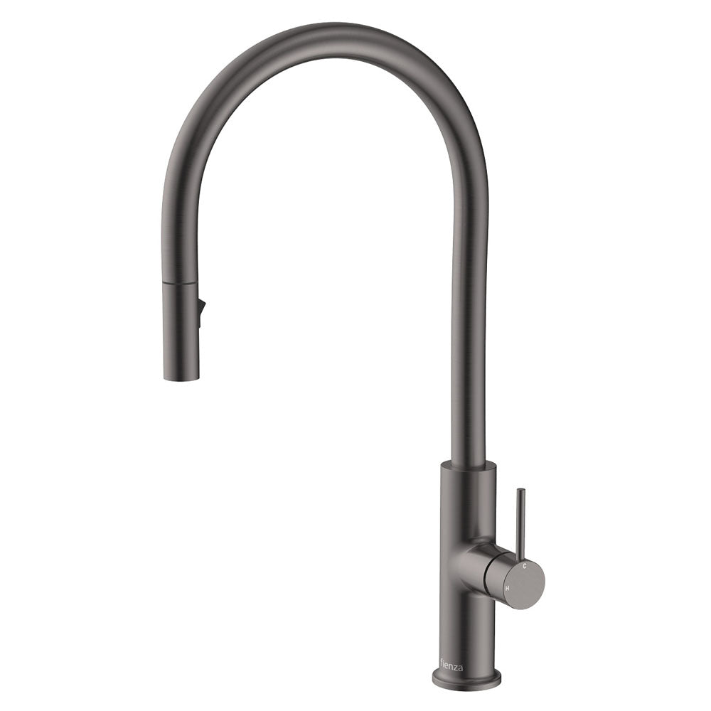 Fienza Kaya Pull Out Sink Mixer - Gun Metal