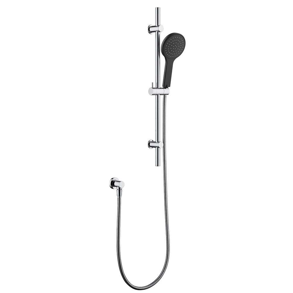 Fienza Kaya Rail Shower - Chrome - Matte Black Head