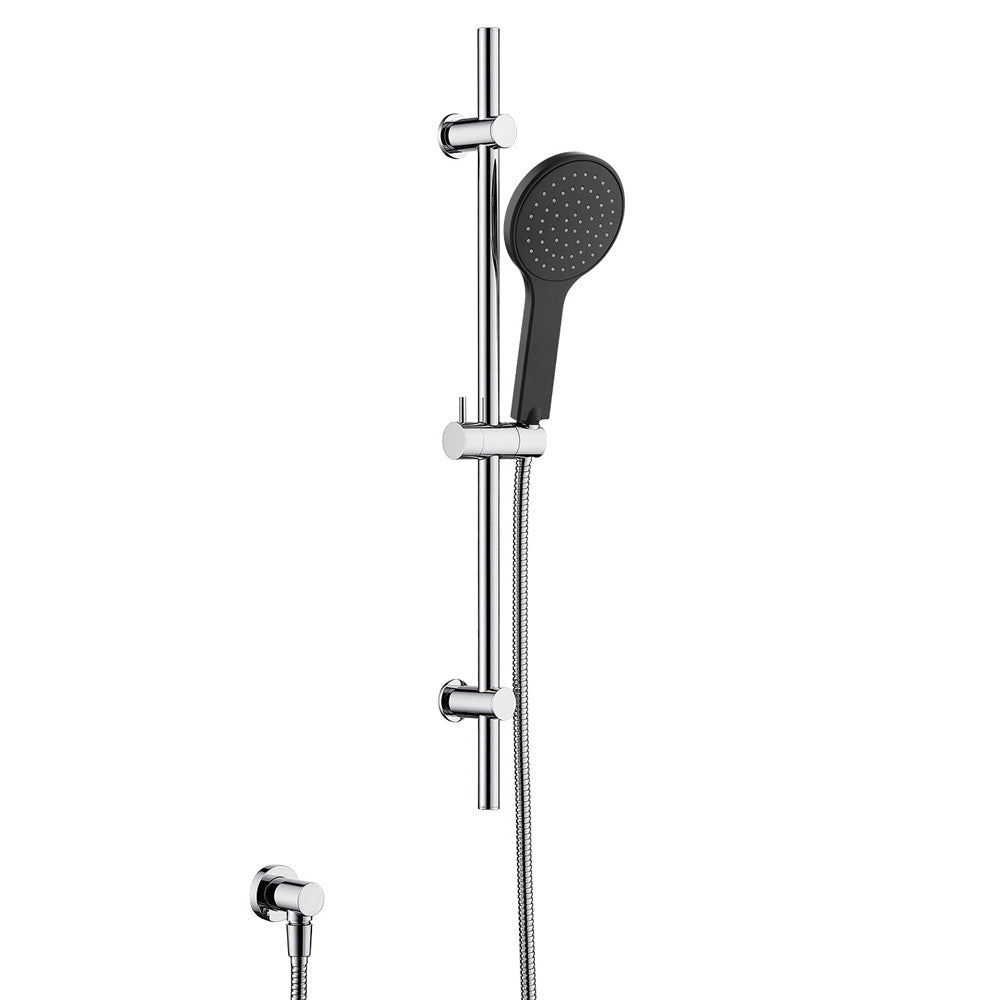 Fienza Kaya Rail Shower - Chrome - Matte Black Head