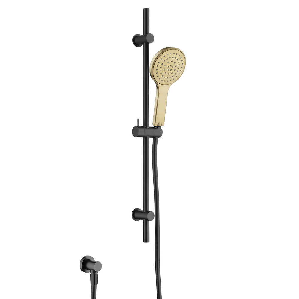 Fienza Kaya Rail Shower - Matte Black - Urban Brass Head