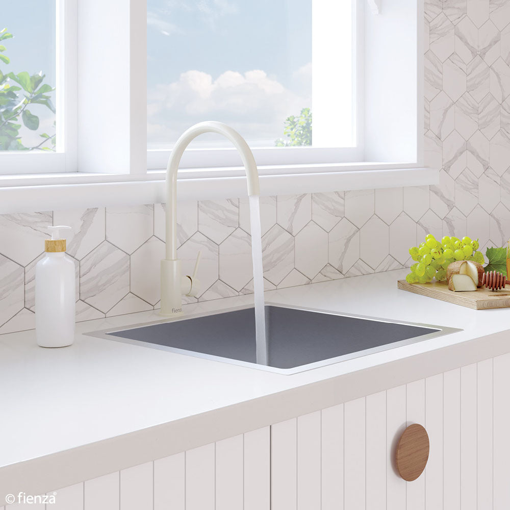 Fienza Kaya Sink Mixer - Warm White Gloss