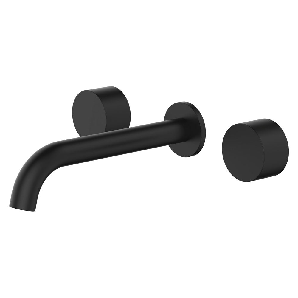 Fienza Kaya Wall Basin/Bath Tap Set - Matte Black